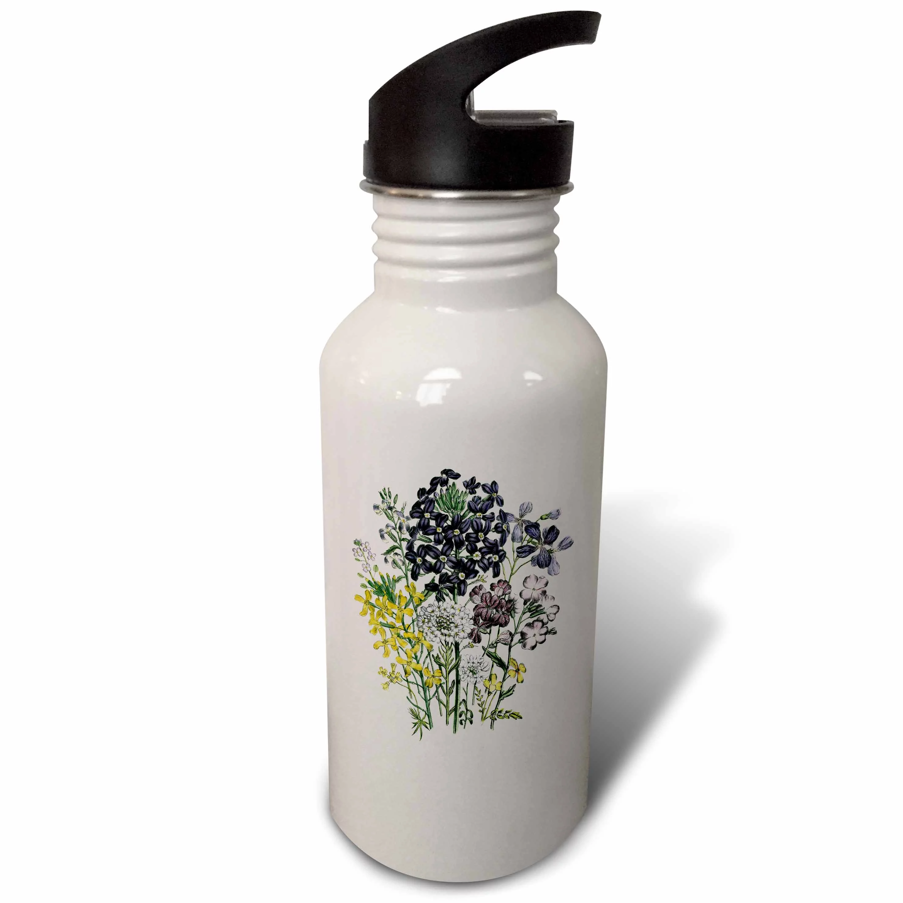 Hesperis, Malcomia, Moricandia, Iberis, Morisia, Erysimum, aethionema, Draba Flowers in Purple, Pink 21 oz Sports Water Bottle wb-153372-1