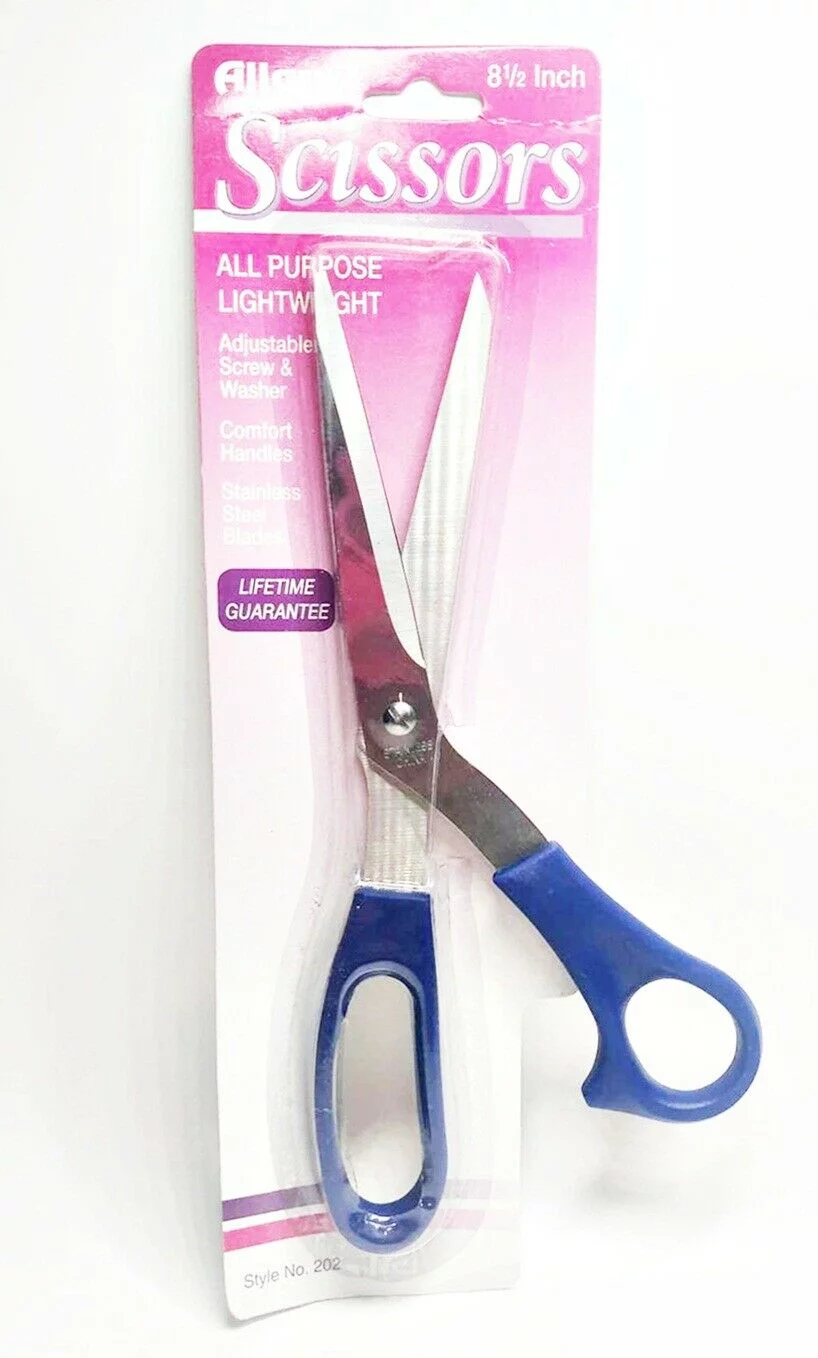 Lot of 2 Allary #202 All Purpose Lightweight Scissors, 8.5 Inch, Blue