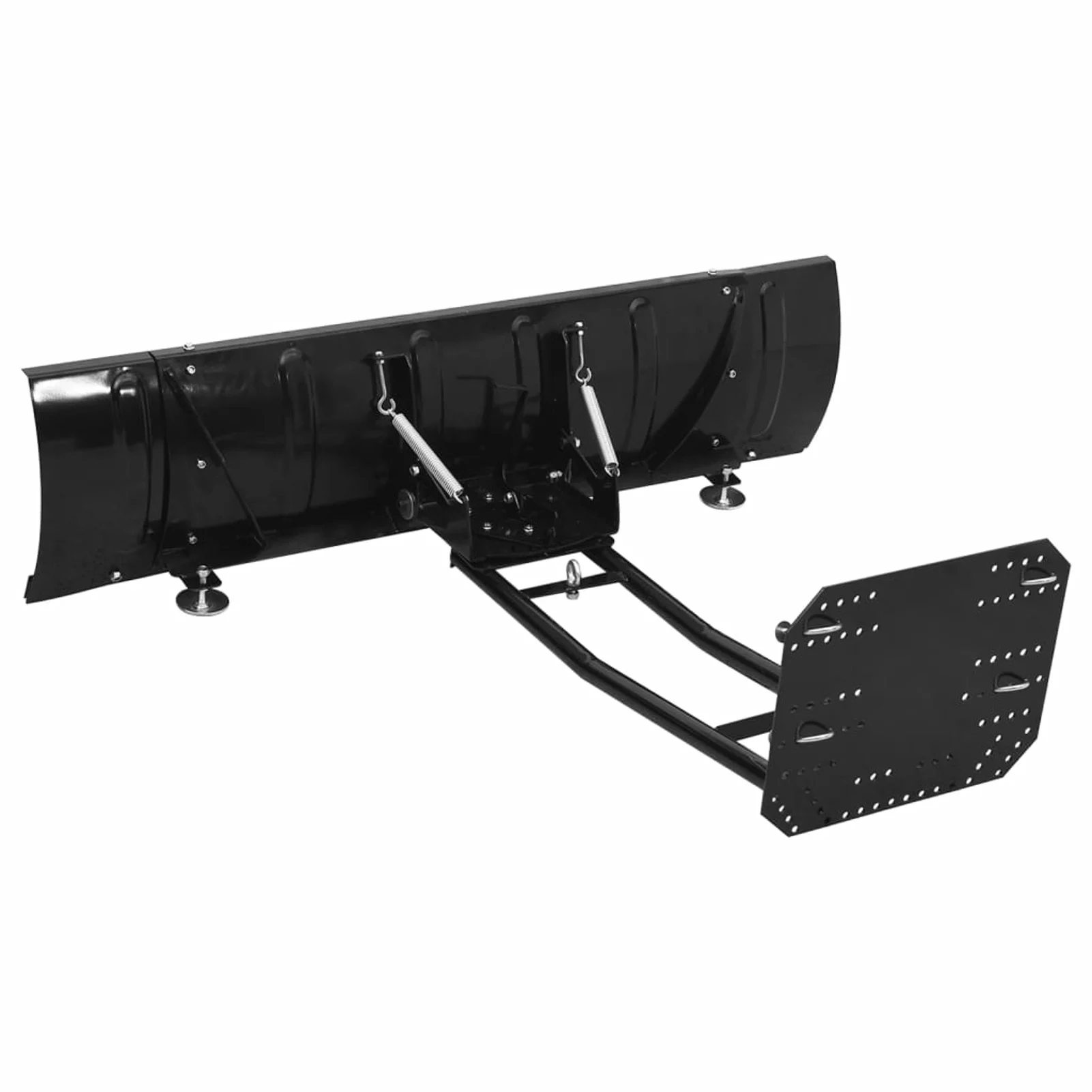 Dcenta Snow Plough Angles Adjustable Powder-Coated Steel Snow Pusher Black for ATV, Driveways, Sidewalks, and Pathways Snow Shovel