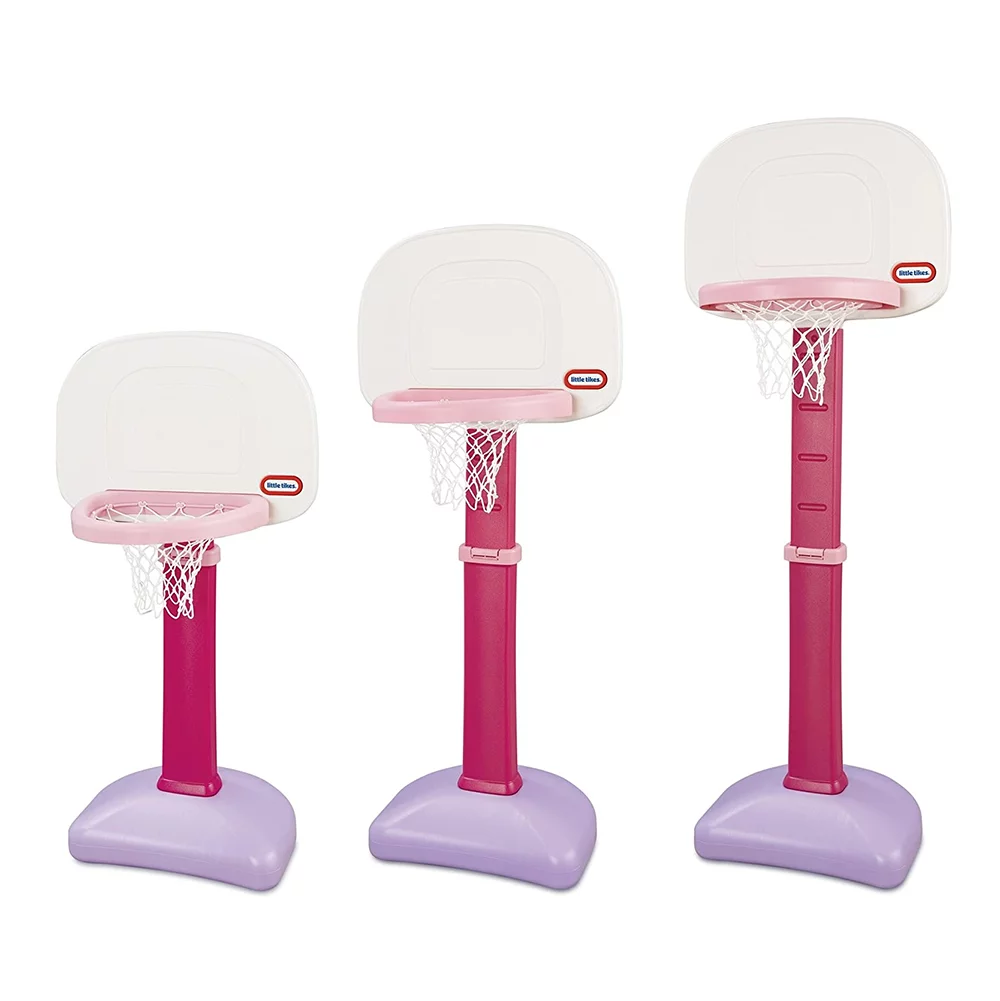 Little Tikes Toddler Easy Score Basketball Set, Adjustable Hoop, 3 Balls, Pink