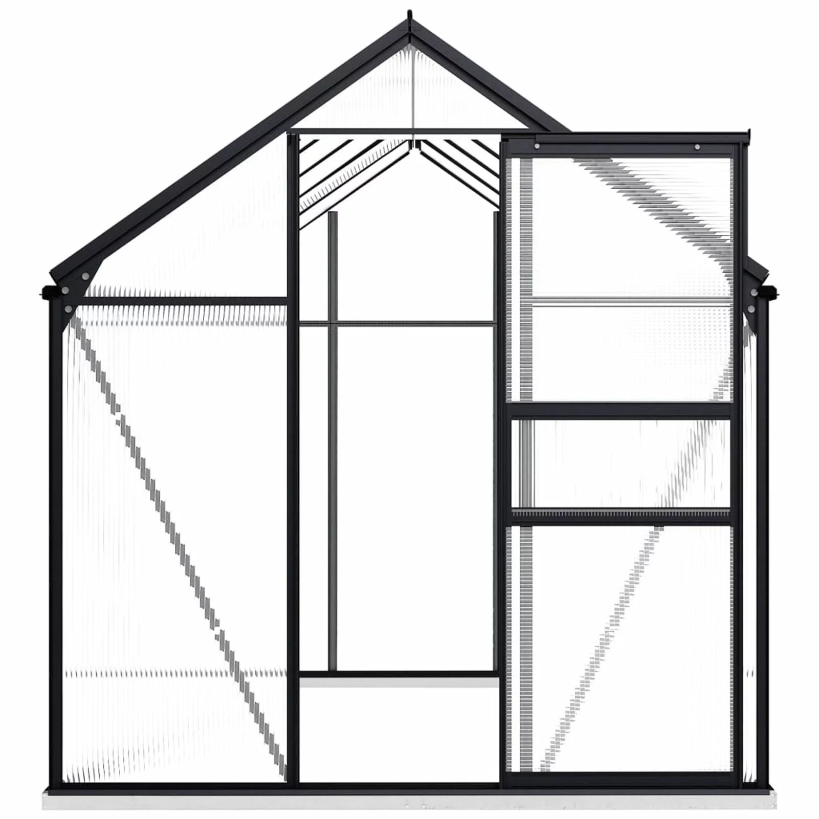 Andoer parcel,Frame Aluminum 63.4 With Base Frame Cold Frames With 63.4 Ft² Roof Panels Aluminum X 122.1 XPlant Patio Frame And Polycarbonate X 79.5 In Patio 74.8 X AluminumPlant