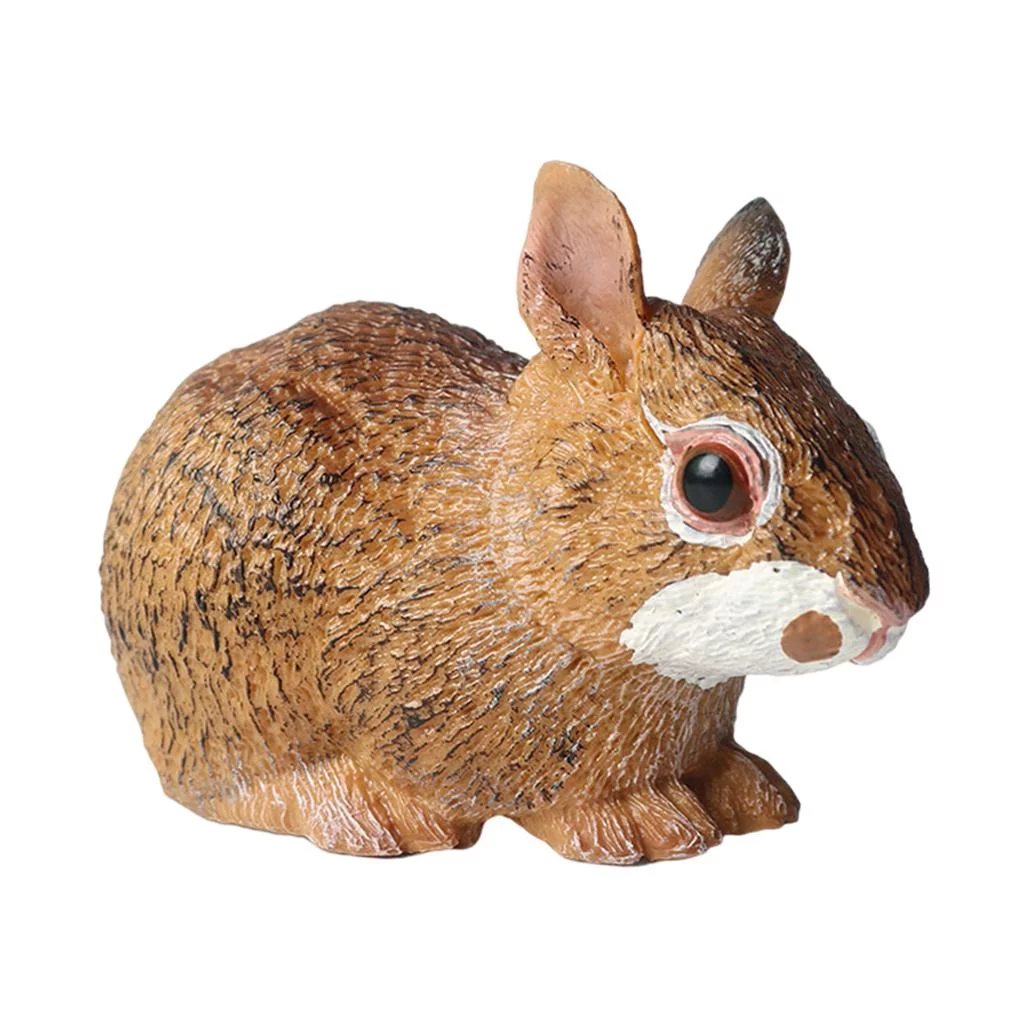 Simulation Rabbit Figures Bunny Farm Animal Statues Playset for Boys and Girls toy for Garden Educational Toy Desktop Decoration
