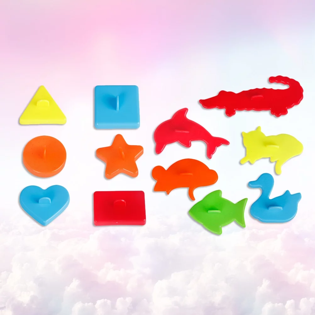 Gongxipen 12Pcs Sand Molding Toys Kid's Summer Beach Toys Sand Play Set with Castle Animal Sand Molds and Tool(6Pcs Animal Model + 6Pcs Geometric Model)