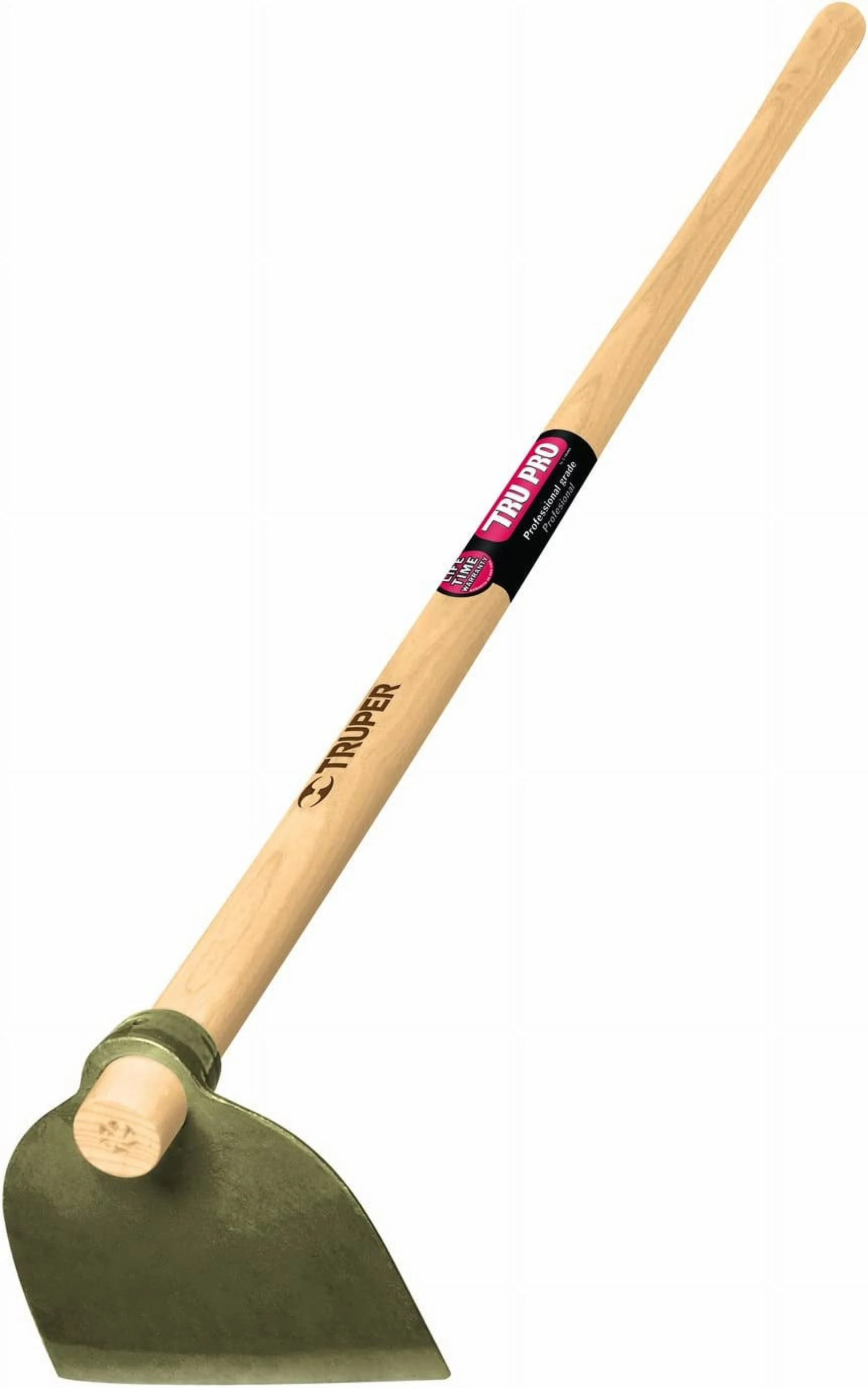 Truper 33119 Tru Pro Forged Eye Hoe, 7-Inch Head, Ash Handle, 54-Inch