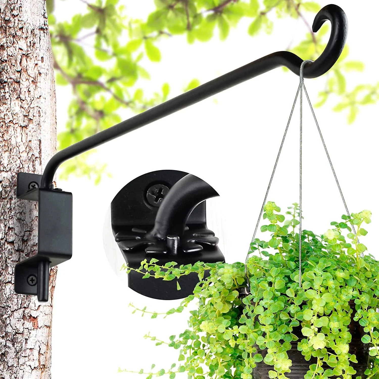 16 Inch Swivel Plant Hangers Outdoor Heavy Duty- Plant Hanging Hook Bracket for Flowers Baskets Pots Bird Feeder Easy Install Easy to Use