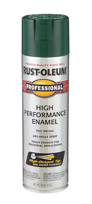 6 Pc, Rust-Oleum Professional Gloss Hunter Green Spray Paint 15 Oz