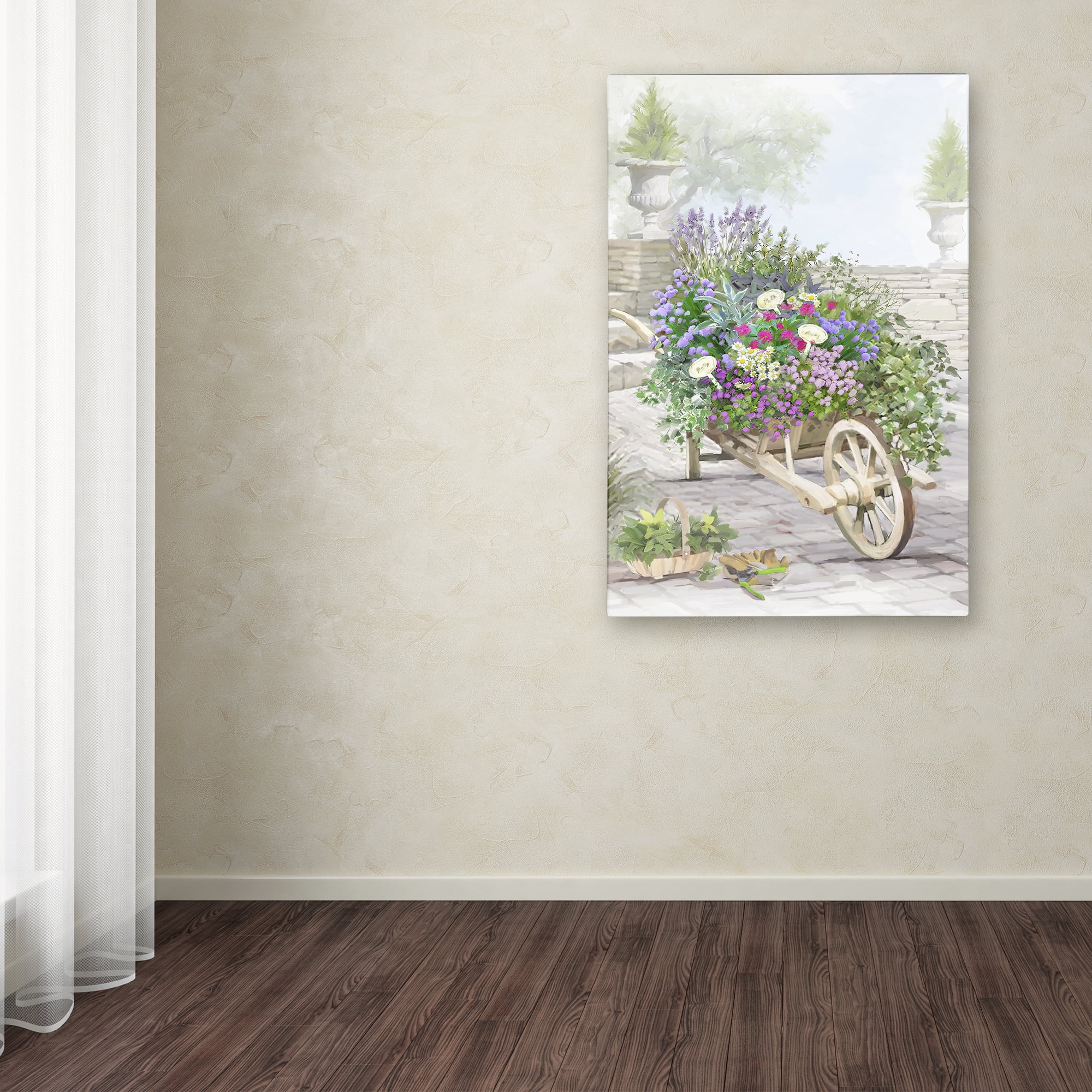 Trademark Fine Art 'Wheelbarrow Herbs' Canvas Art by The Macneil Studio