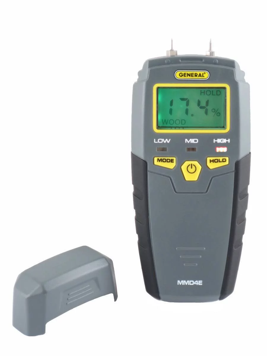 General Tools Pin-Type Moisture Meter, Backlit LCD Display |MMD4E