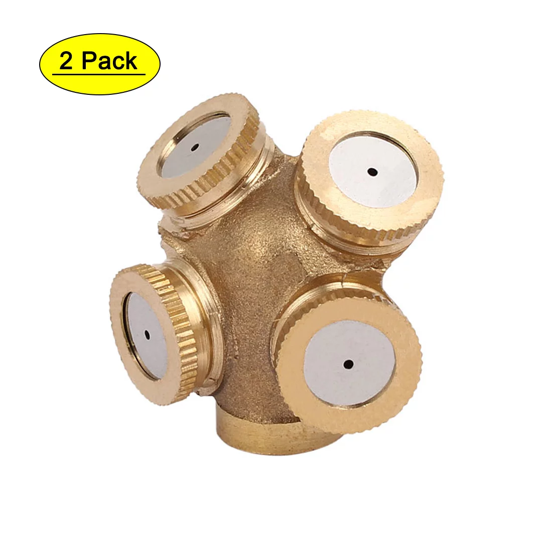 1/4BSP DN8 4 Hole Mist Spray Nozzle Garden Sprinklers Irrigation Fitting 2pcs