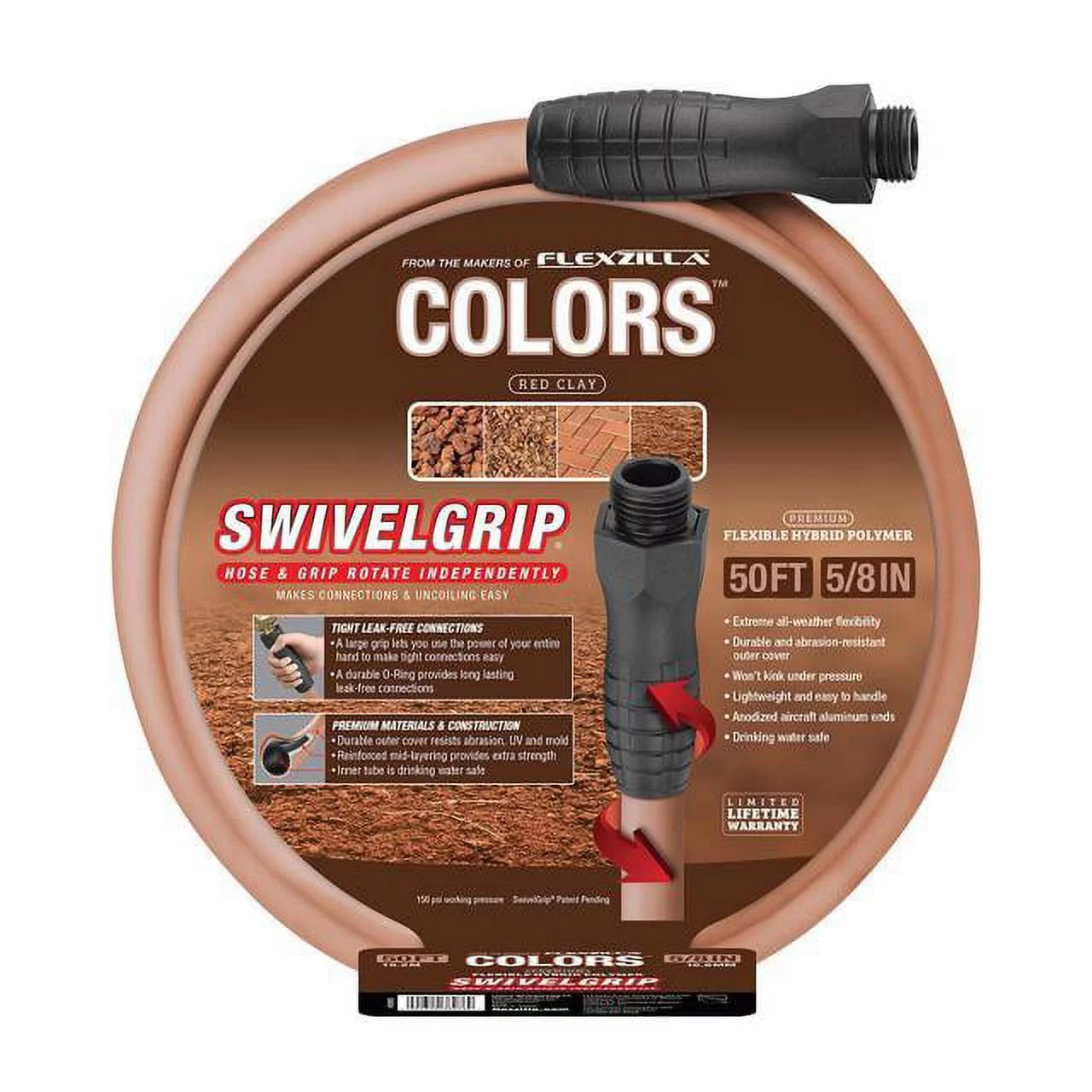 Colors™ SwivelGrip® Garden Hose, 5/8