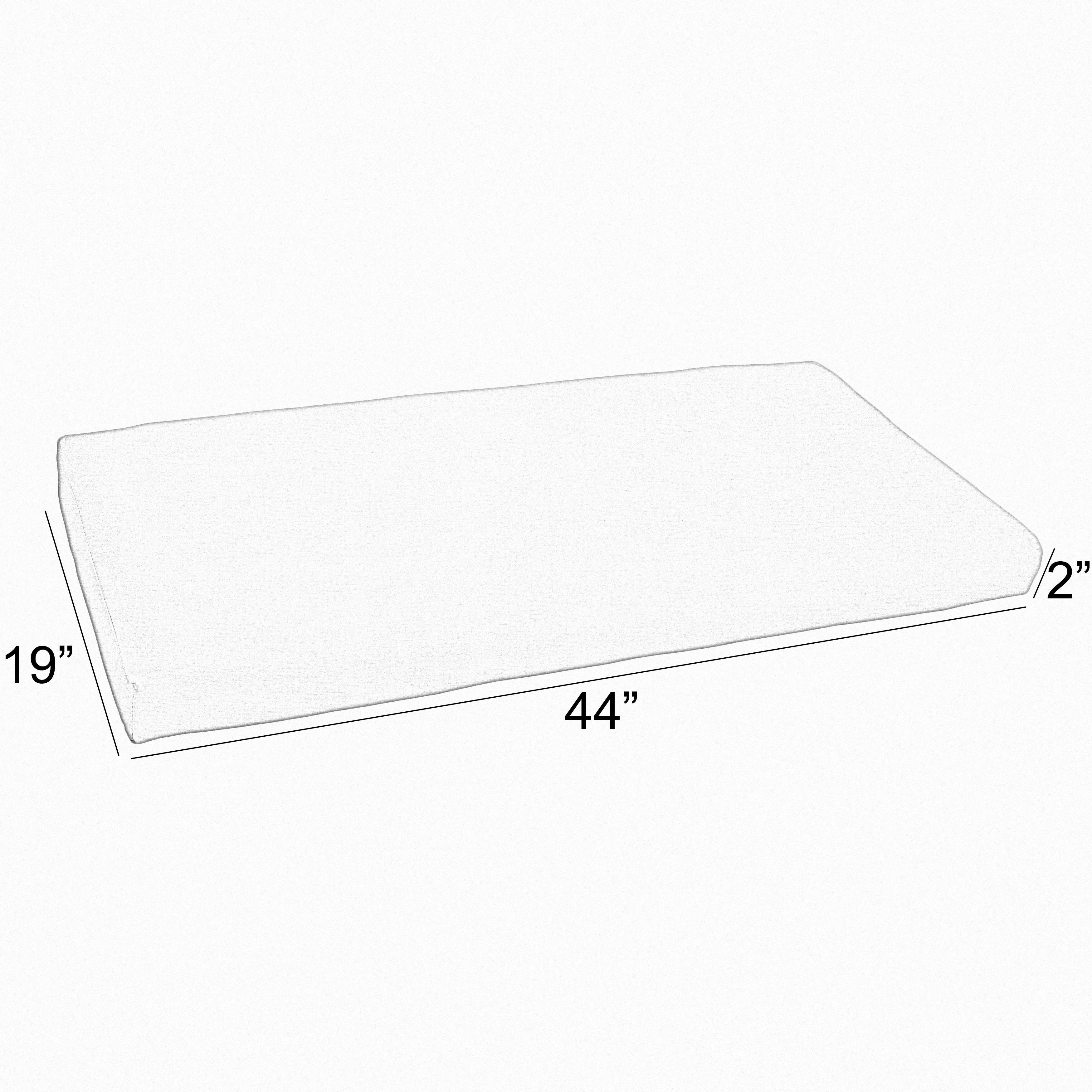 Sunbrella  Canvas 44 in x 19 in x 2 in Bench Cushion Bristol - 44 in x 19 in x 2 in Canvas Jockey Red