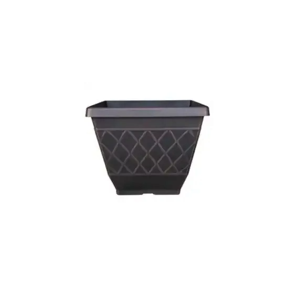 True Temper HDR-054856 Planter, Square, Resin, Brown, Textured, Each