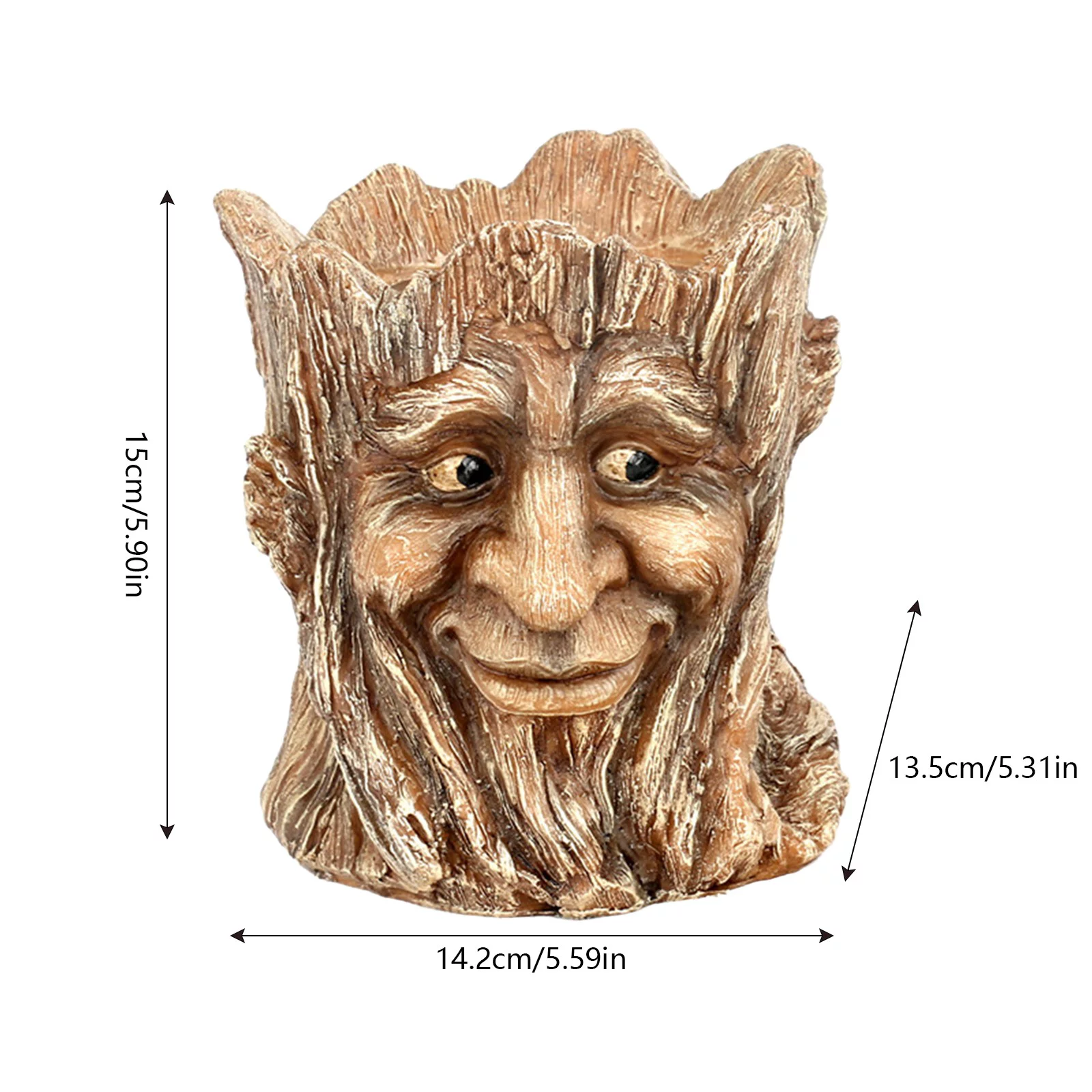 Bnnlsa Flower Pots Resin Archaize Flowerpot Archaize Old Man'S Head Container Creative Tree Man Flowerpot Plant Container