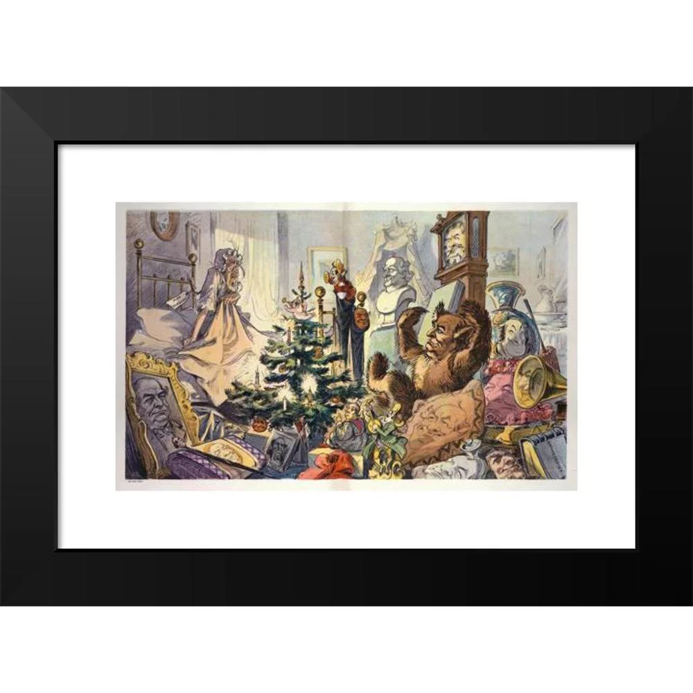 Udo Keppler 14x11 Black Modern Framed Museum Art Print Titled - Same Old Presents (1907)