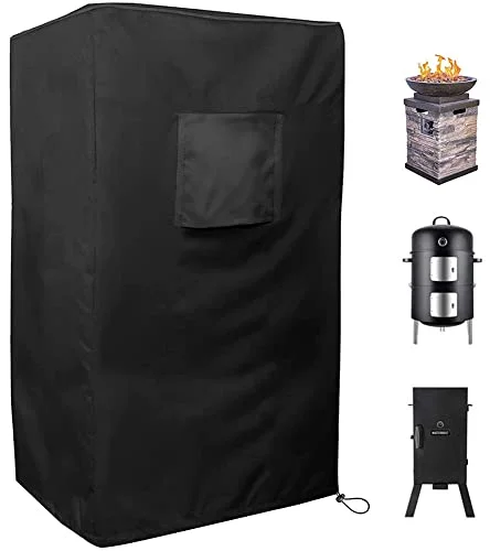 Fire Column Cover 21in Waterproof Outdoor Gas Propane Burning Fire Bowl Column Cover Patio Fire Firepit Table Covers for Square/ Round Fire Column (21.7x21.7x34.6in)