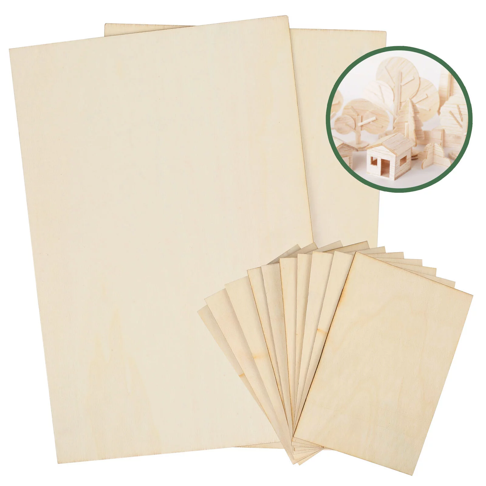 Plywood Sheets 14pcs Blank Basswood Sheets for Cricut Maker Crafts Wood Burning