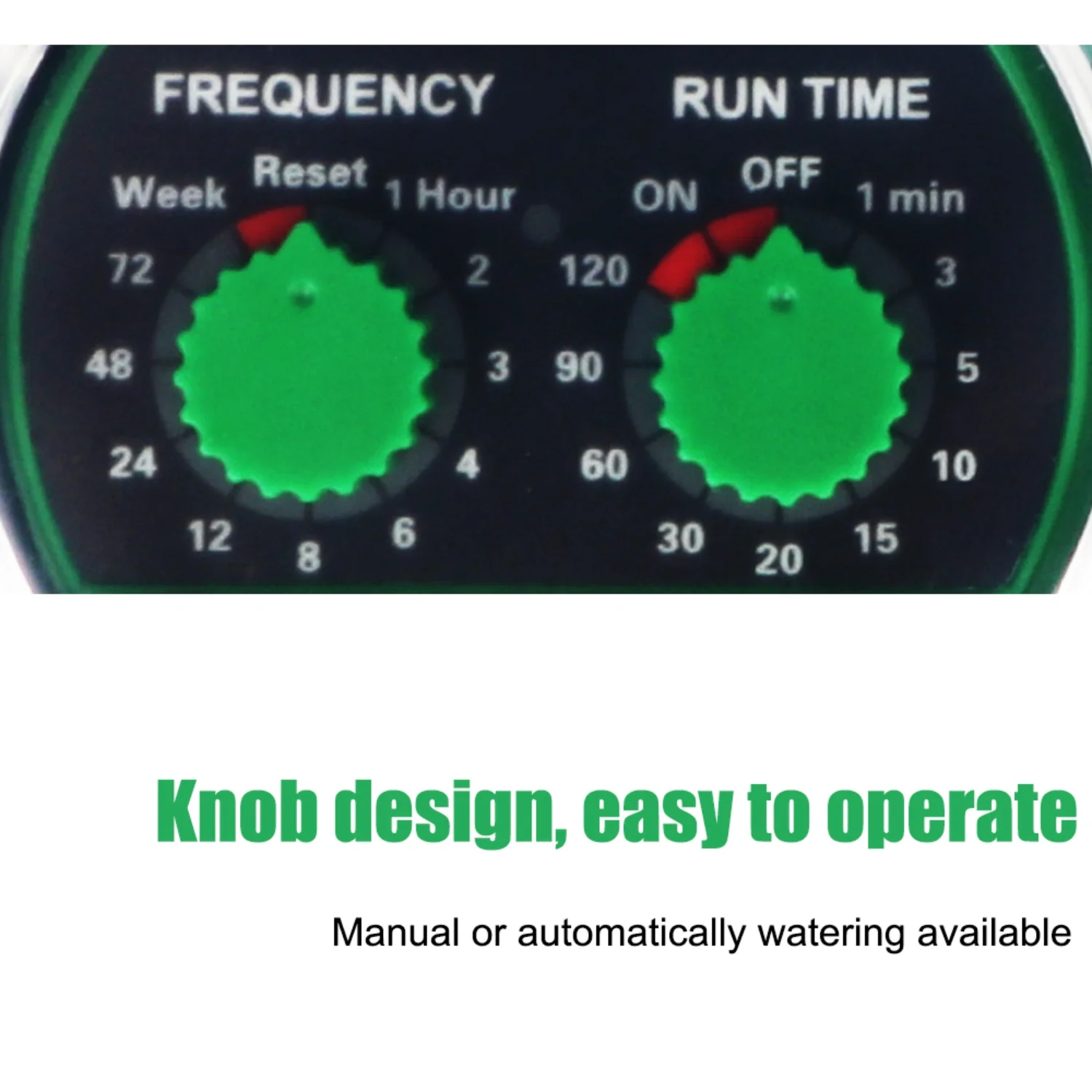 Drip Irrigation System Garden Automatic Irrigation Controller Battery Operated Electronic Water Timer Two Dial Ball Valve Green