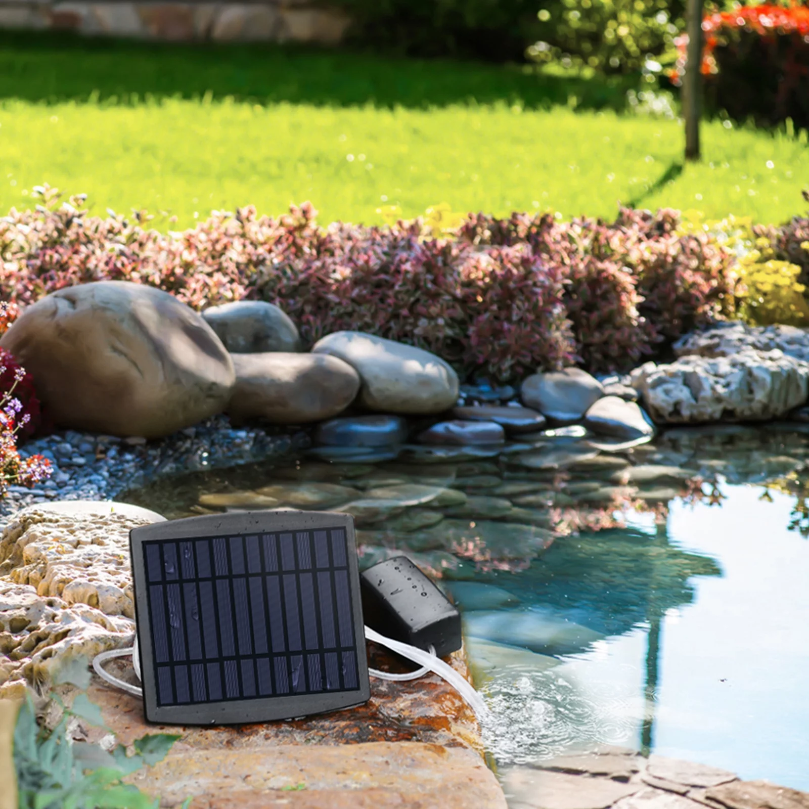 Oxygenation pump,Air Bubble Solar Fish Aerator Pond Aerator Pipe Air Fish Pump Aerator Air Pump Airpump With Fish Pump Air Stone Aerator Walmart Aerator Solar With 1800mah Battery Dsfen