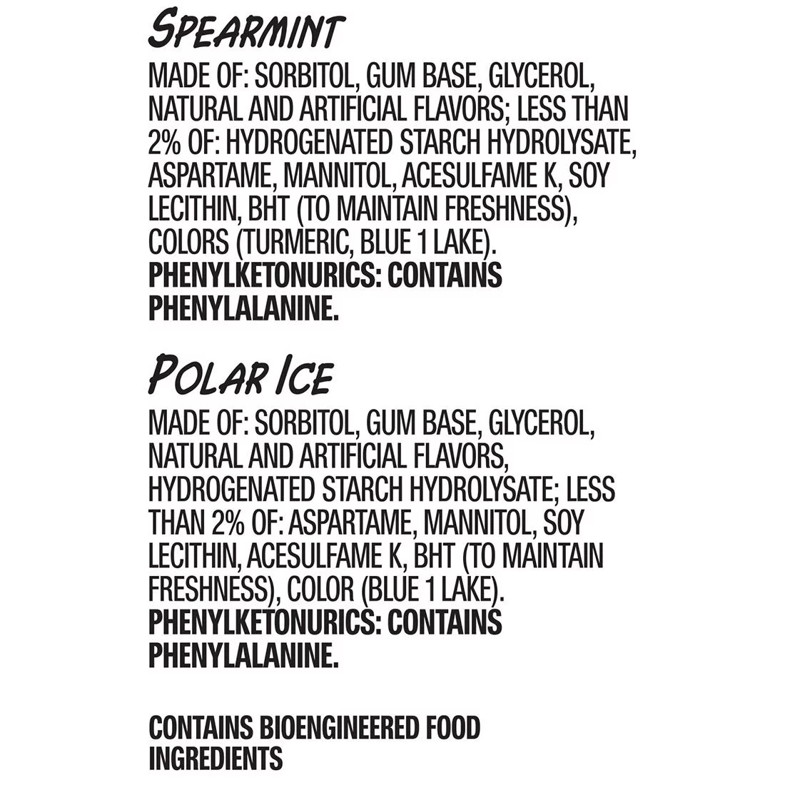 Extra Peppermint and Spearmint Sugar Free Chewing Gum, 35 Ct.