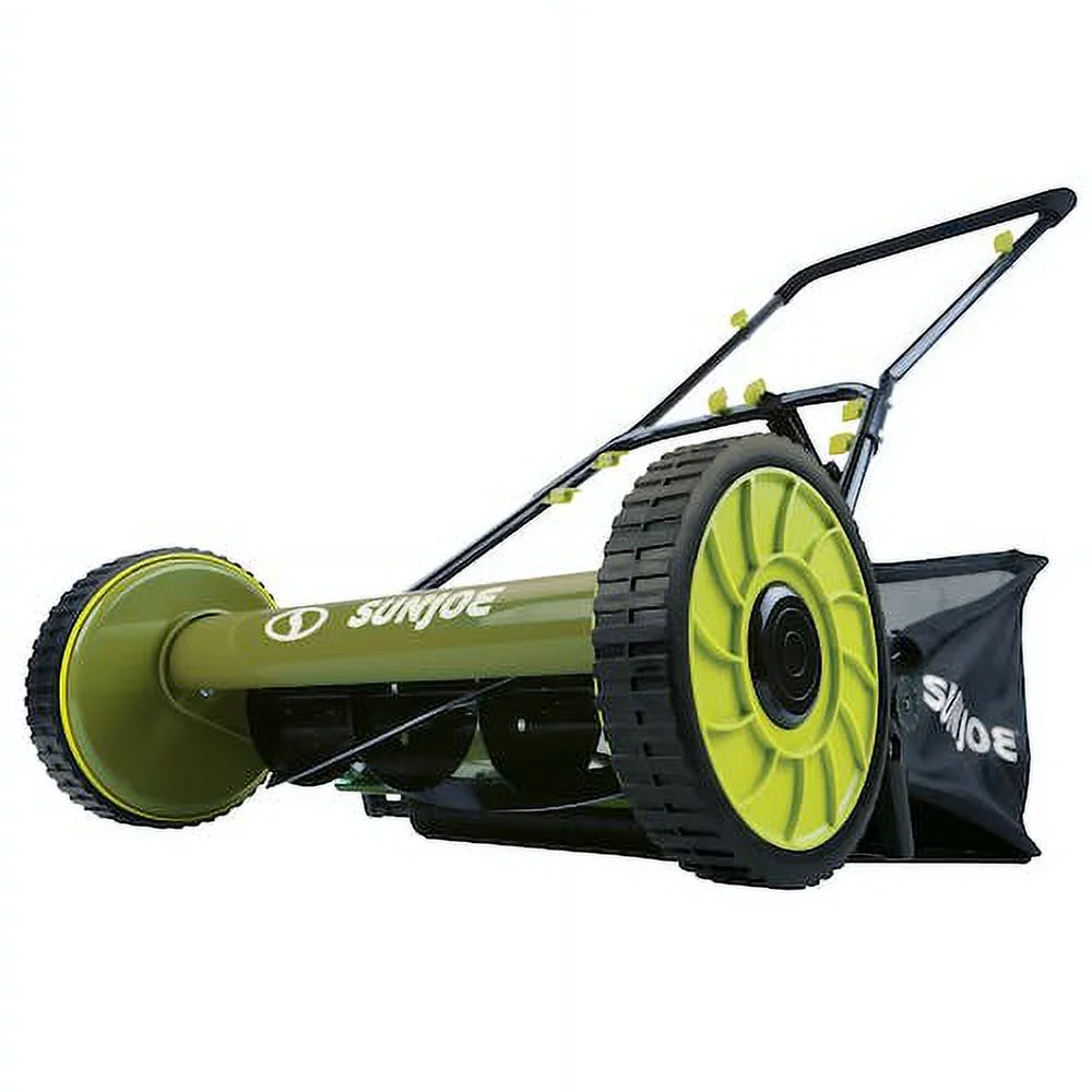 Sun Joe 16-inch Manual Reel Mower W/ Grass Catcher, 4-Position