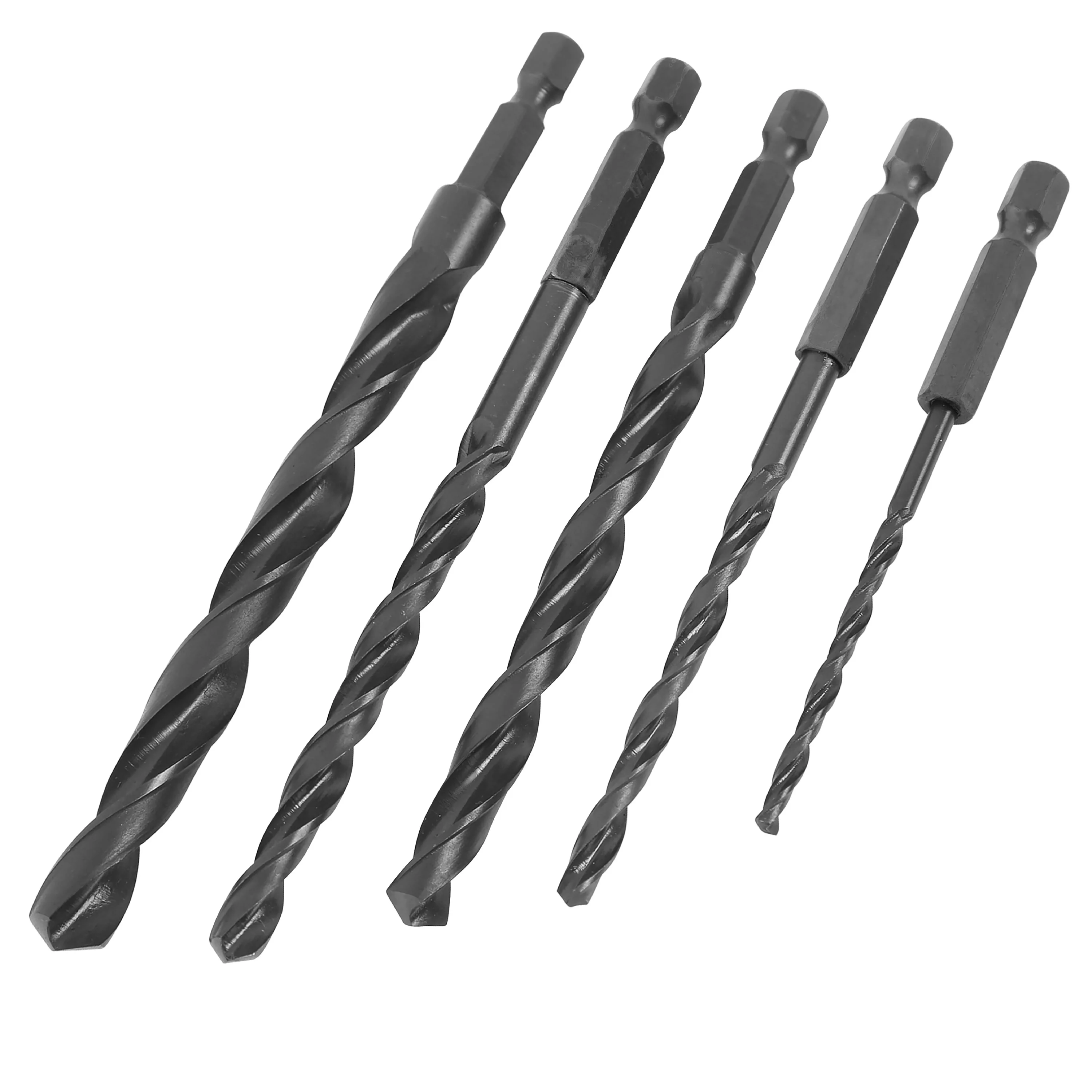 Hyper Tough 1/4-inch Hex Shank Drill Bit Set, 5-Piece