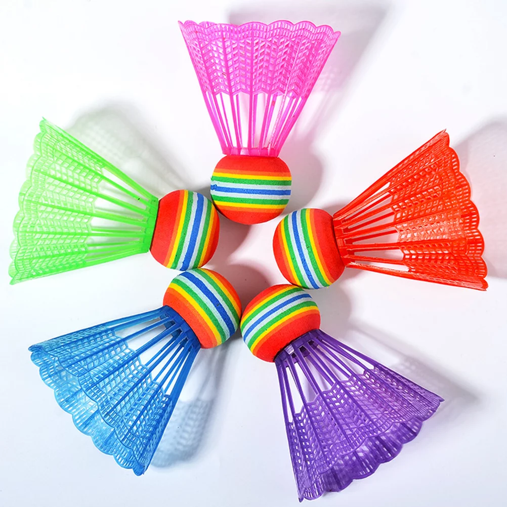 Guichaokj 20pcs Advanced Plastic Badminton Colored Shuttlecocks Rainbow Ball Mixed Color