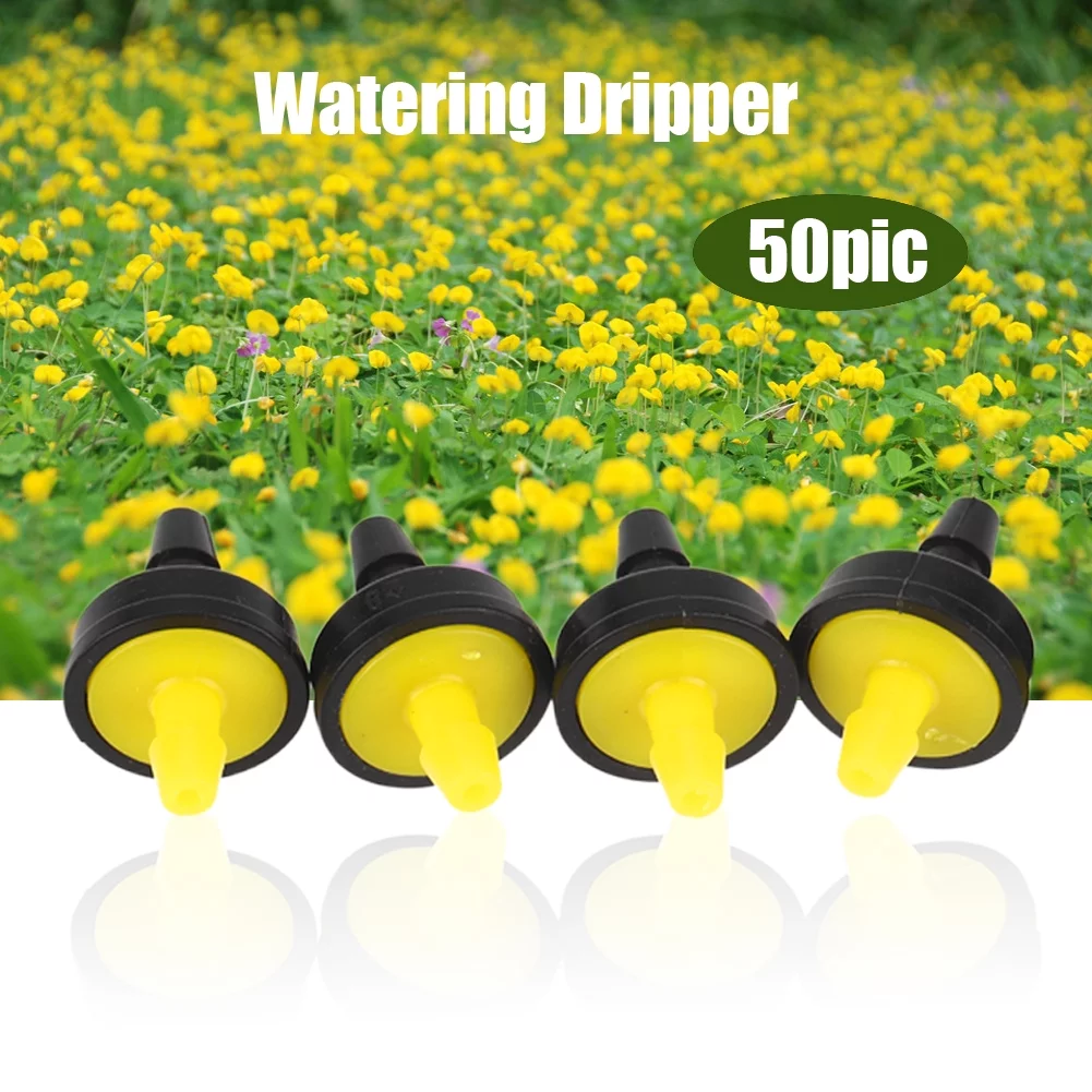 Nimomo 50Pcs Irrigation Dripper Adjustable Flow Pressure Compensating Irrigation Sprinklers Watering Dripper Emitter