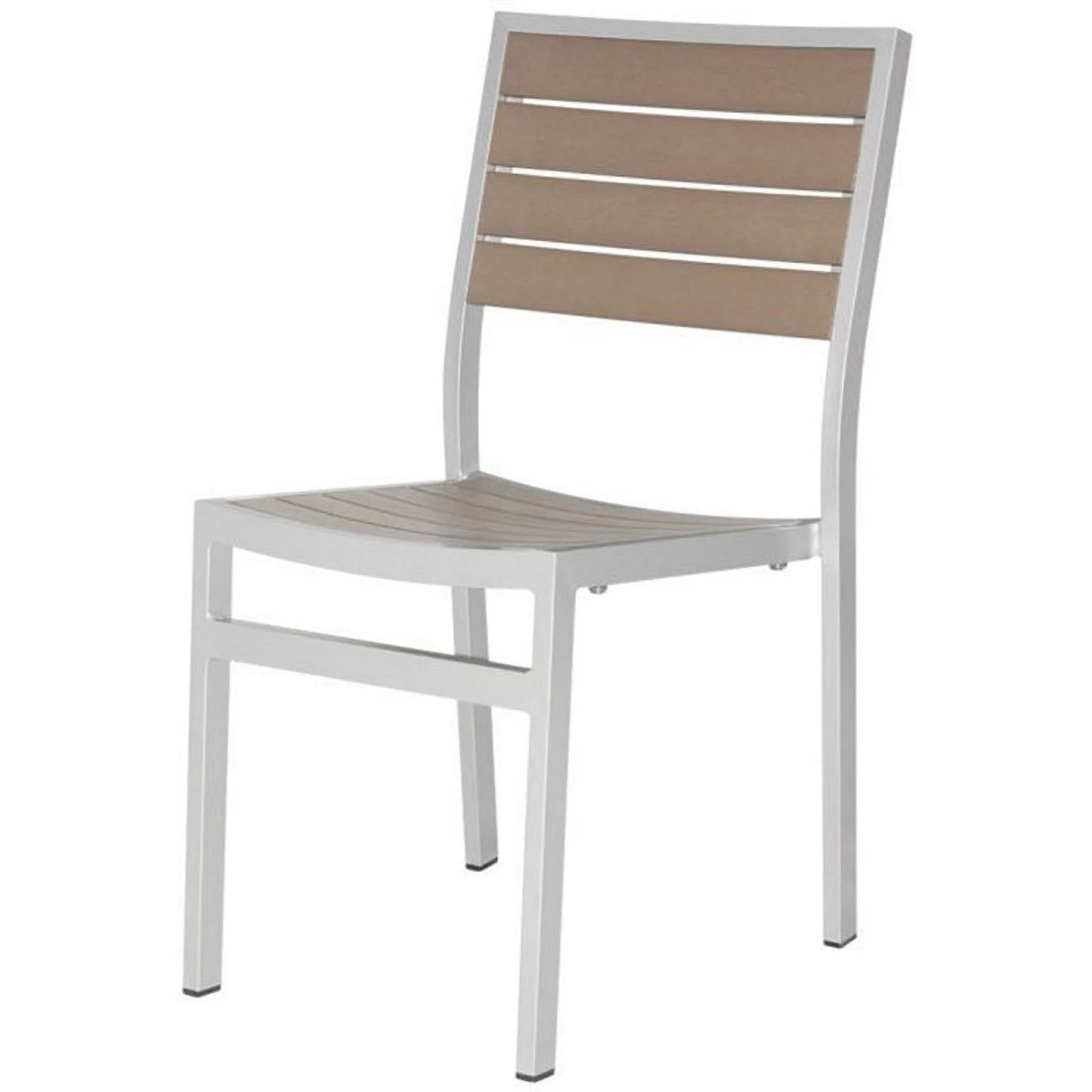 Source Furniture Napa Aluminum Dining Side Chair - Silver Frame/Gray Seat & Back