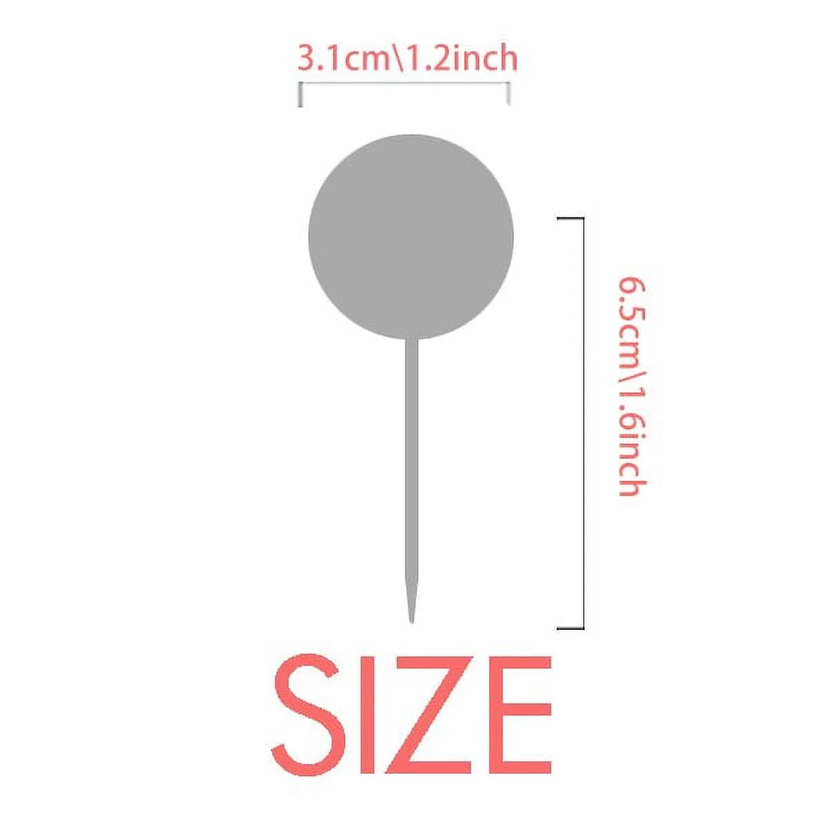 Saplings Surprised Small TV Face Original Toothpick Flags Round Labels Party Decoration