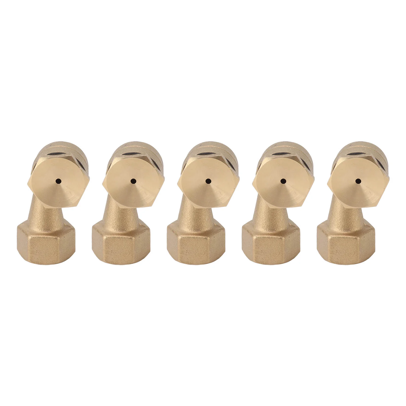 Verdant Touch Waterscape Nozzle 5PCS G1/2in Female Thread Brass Deck Jet Nozzles Durable Waterscape Fountain Nozzle Automatic Waterscape Nozzle for Garden Yard Hotel