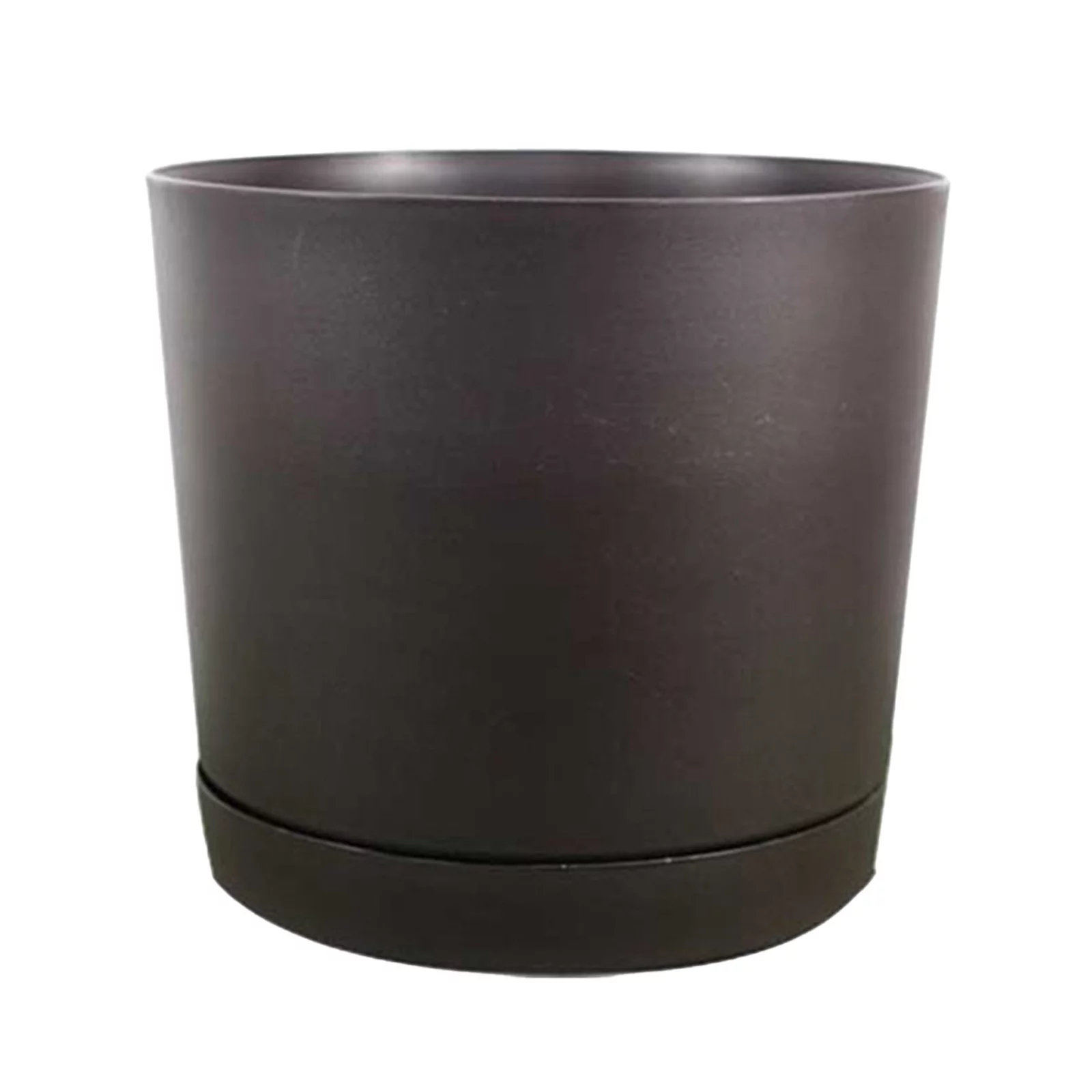 Plastic Plant Pots for Plants with Saucers, Indoor Plastic 𝐏lanters Modern Flower Pot with 𝐃rainage Hole for All House Plants, Herbs, Flowers, and Seeding Nursery, Black