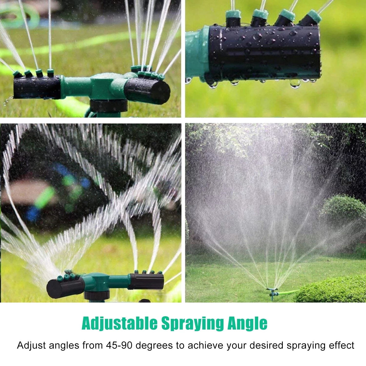360° Rotation Auto Irrigation System Garden Lawn Sprinkler Patio Save Water USA