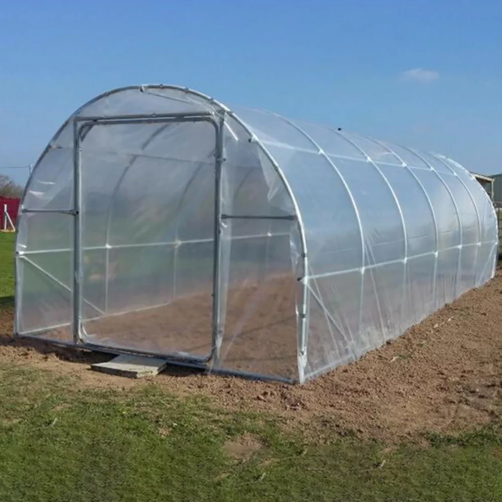 LIKEM Transparent Plastic Greenhouse Poly Film Polytunnel Hot House Cover
