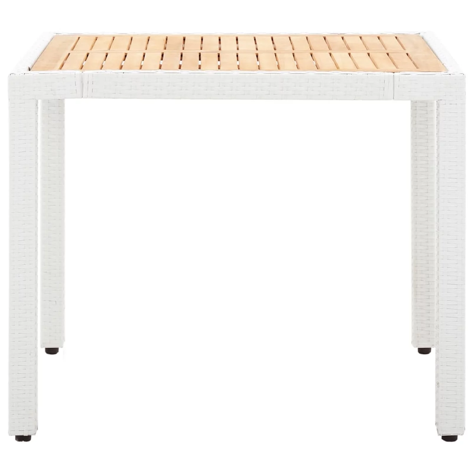 Suzicca 5 Piece Patio Dining Set Poly Rattan White