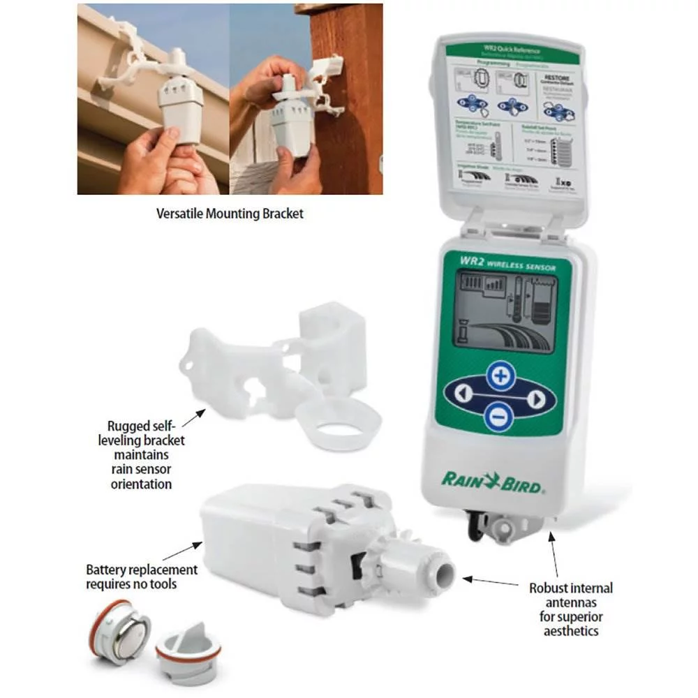 Rain Bird WR2 Series Irrigation System Wireless Rain and Freeze Combo Sensor