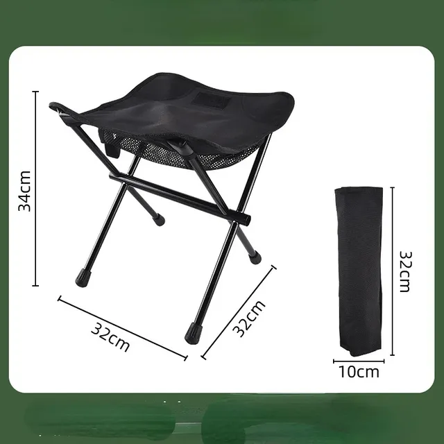 Lightweight  Durable High-Quality Outdoor Folding Chair with Carry Bag - Portable Aluminum Foldable Seat for Fishing  Camping  and Outdoor Activities