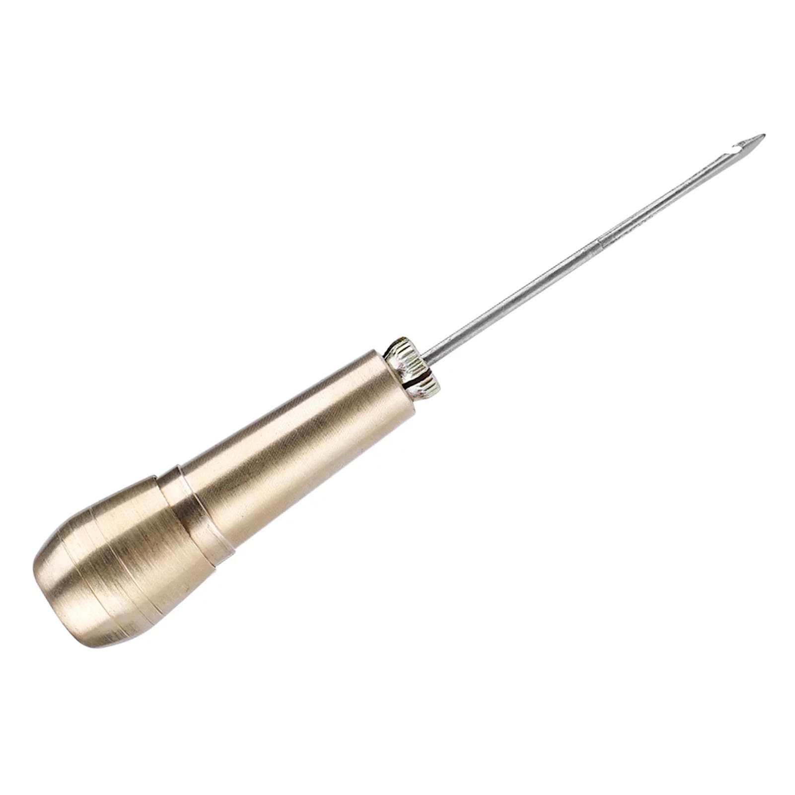Telituny Copper Handle Needles-3 Needles Copper Handle Sewing Awl Leather Shoe Repair Tool