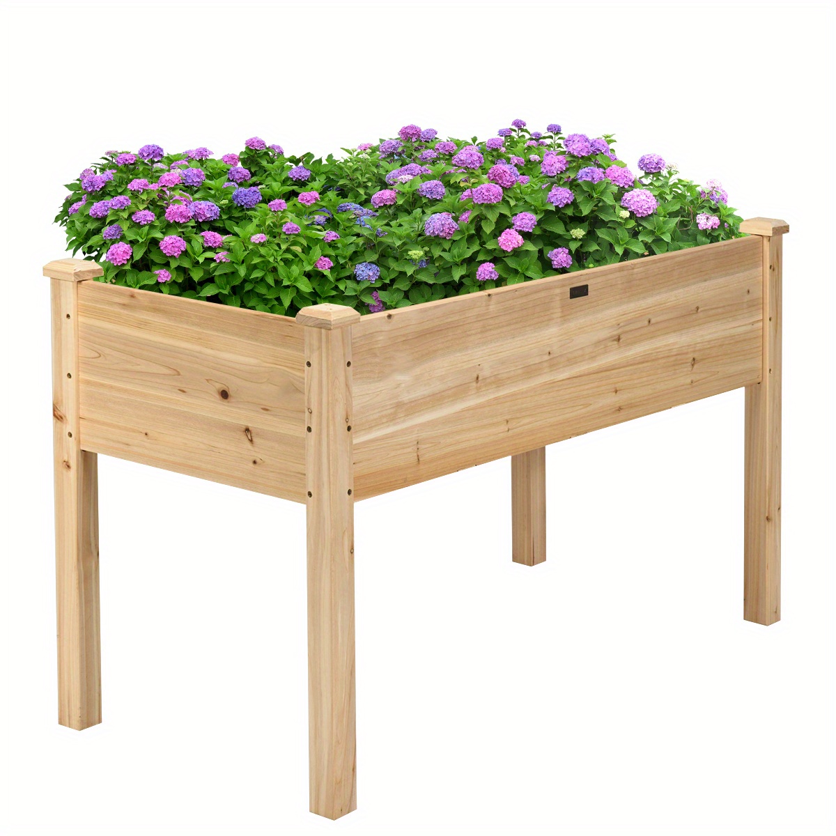 Wooden Raised Vegetable Garden Bed Elevated Grow Vegetable Planter, Flower Pot Stack