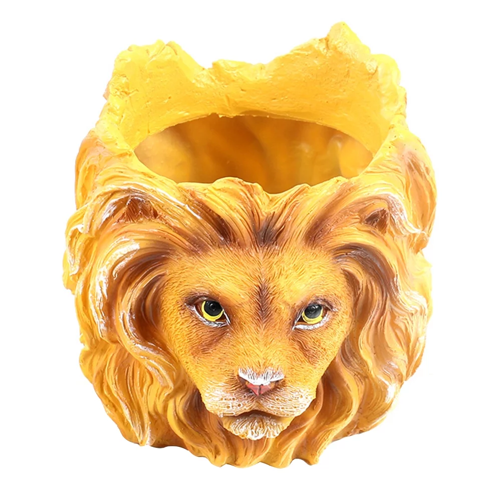 Gongxipen Lion Resin Plant Pot Creative Planter Flower Pot Pretty Succulent Planter