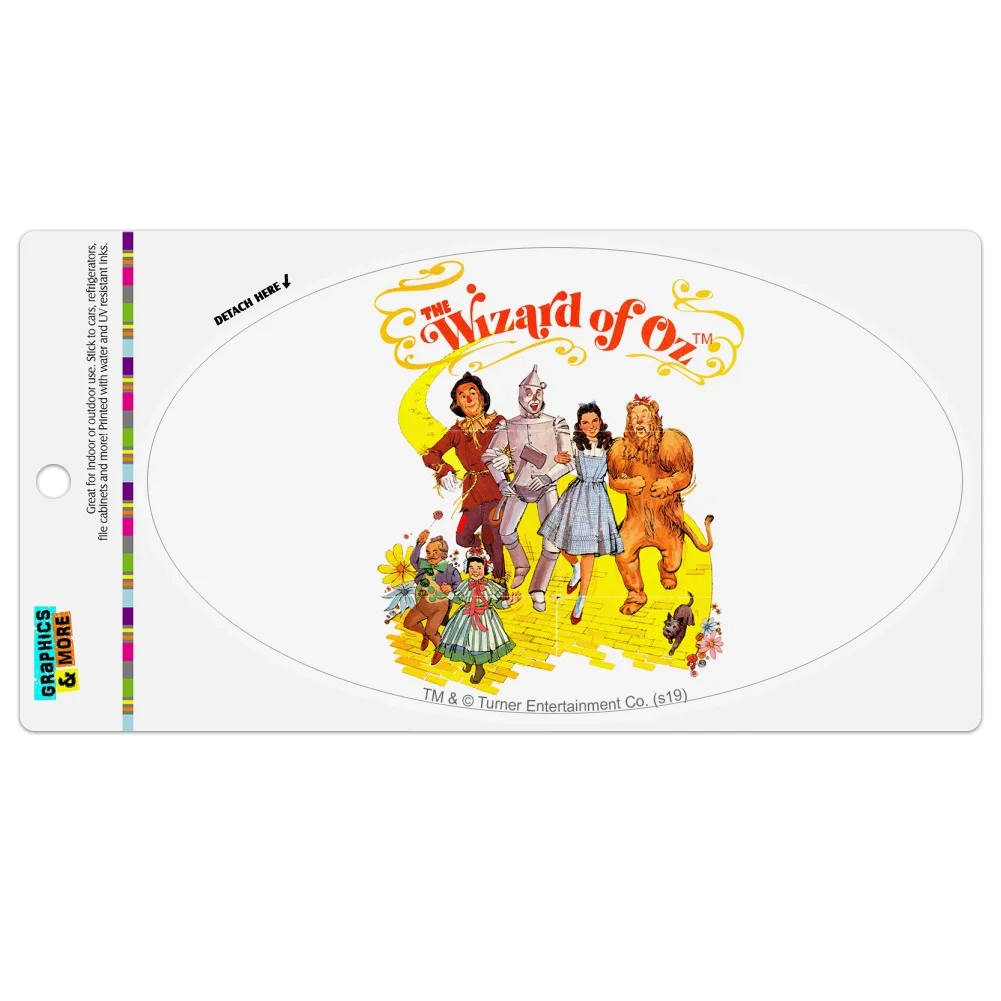 The Wizard of Oz Yellow Brick Road Automotive Car Refrigerator Locker Vinyl Euro Oval Magnet