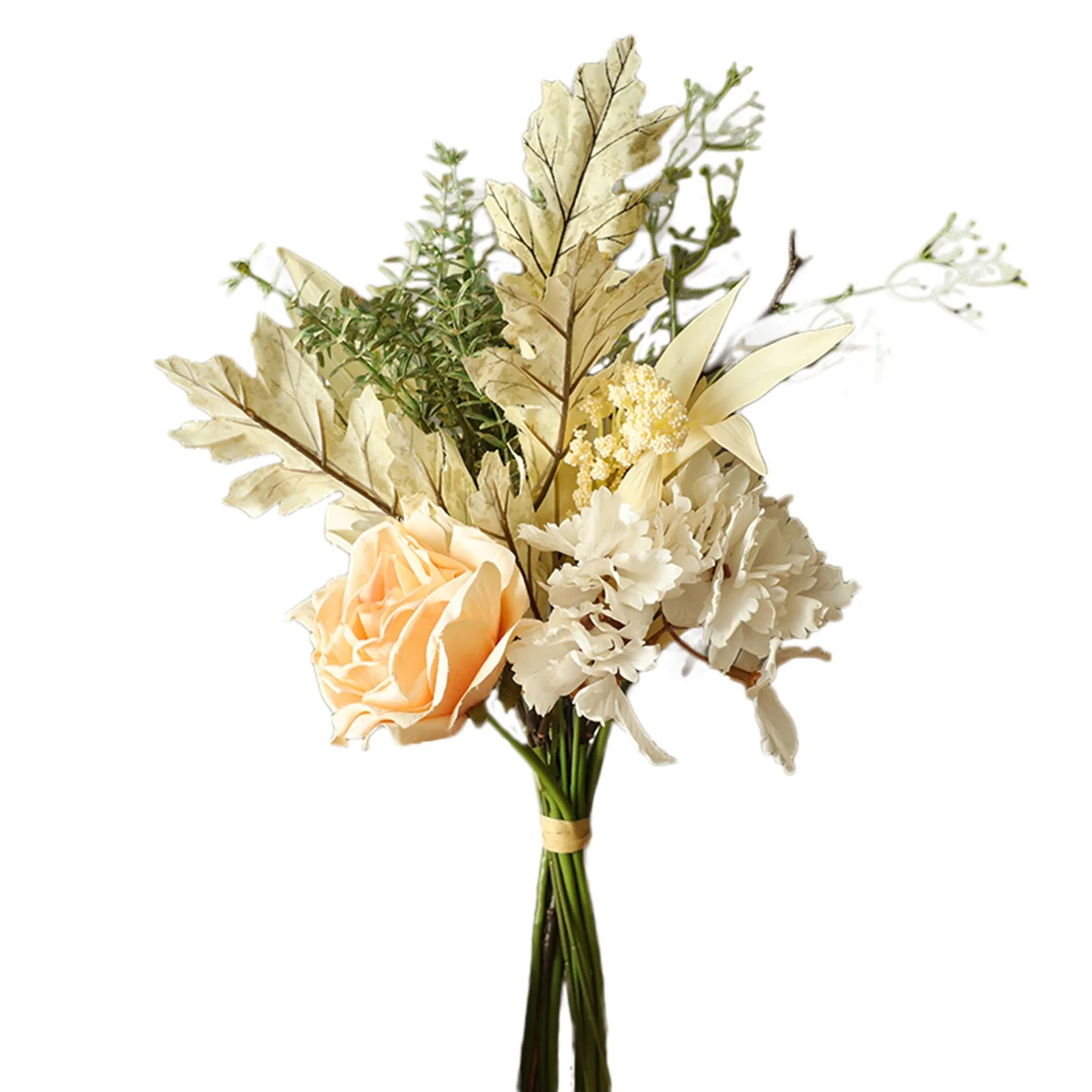 Yeetfub Artificial Plants for Indoor Artificial Rose Flower Peony Flower Leaves Bridal Bouquet Wedding Home Decor for Window Garden Office Patio Planter Pathway Front Porch