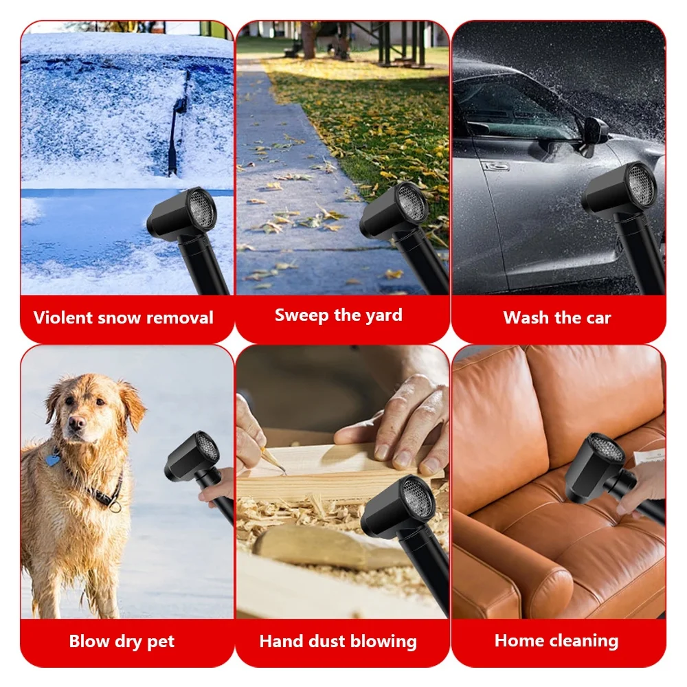 Electric Air Duster,2500mah Battery Compressed Portable Handheld Compressed Air Blower Portable Cars Built-in 2500mah Removal Blower Fan Removal Turbo Fan Handheld Compressed