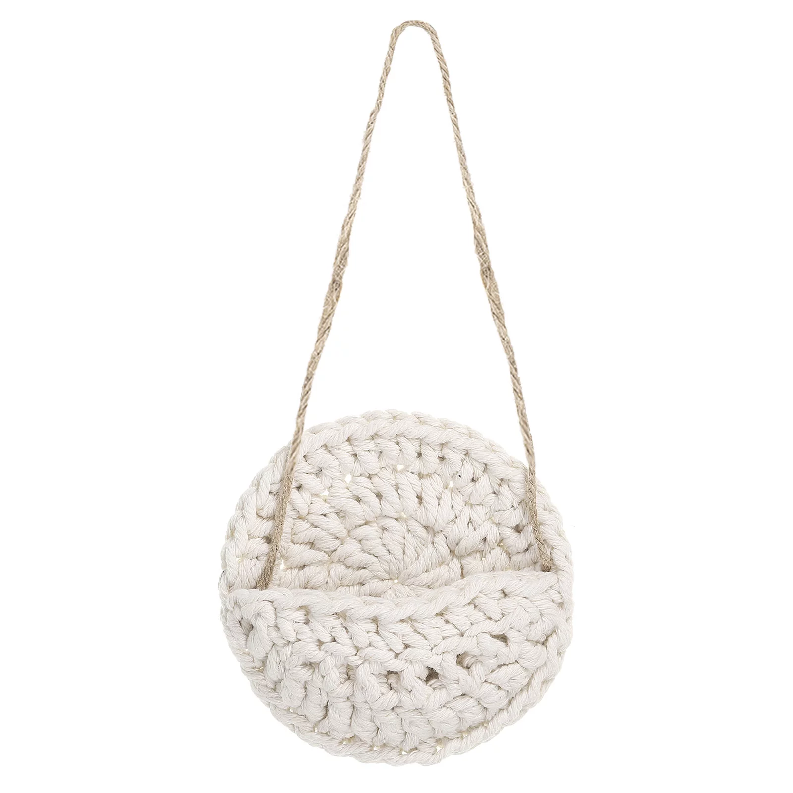 Uxcell Hanging Plant Basket, 4.7 Inch Dia Hanging Wall Planters for Indoor Outdoor, White