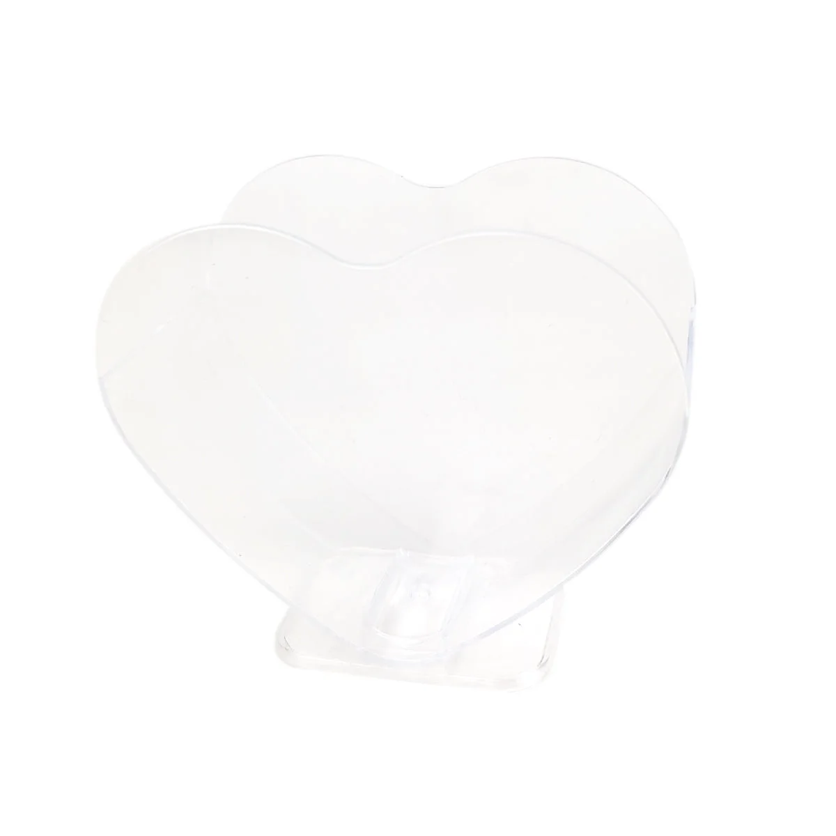 2.95 inch White Plastic Heart-Shaped Air Plant Holder - Air Planter Container with Stand