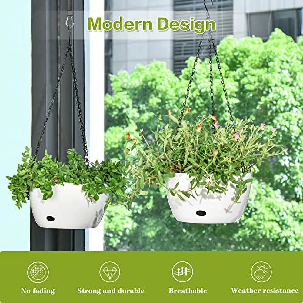 Sungmor Self Watering Hanging Planter for Indoor Plants, 9.4