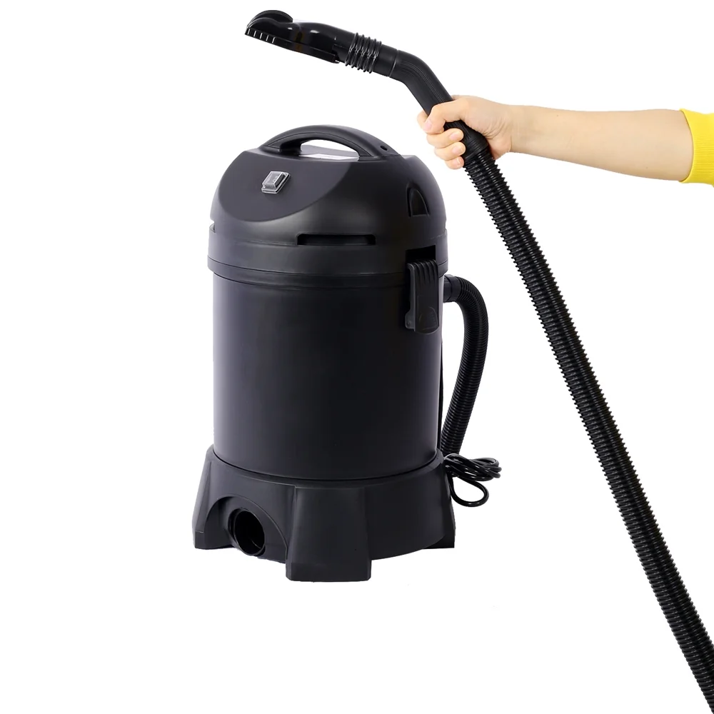 Yone jx je Garden Pond Vacuum Cleaner,cleansweep with 14ft intake suction hose, 4 Extension Tubes, 3 Vacuum Nozzles, a 6.5 Foot Output Hose, and a Debris Collection Bag,Black