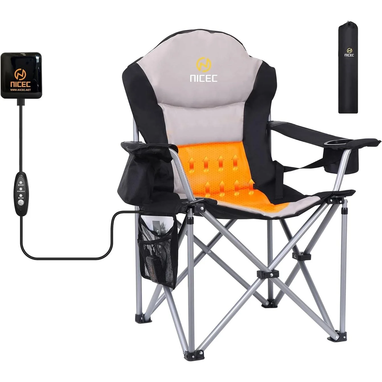 Heated Camping Chair, Heated Chair, Beach Chair, Folding Chair, Extra Wide