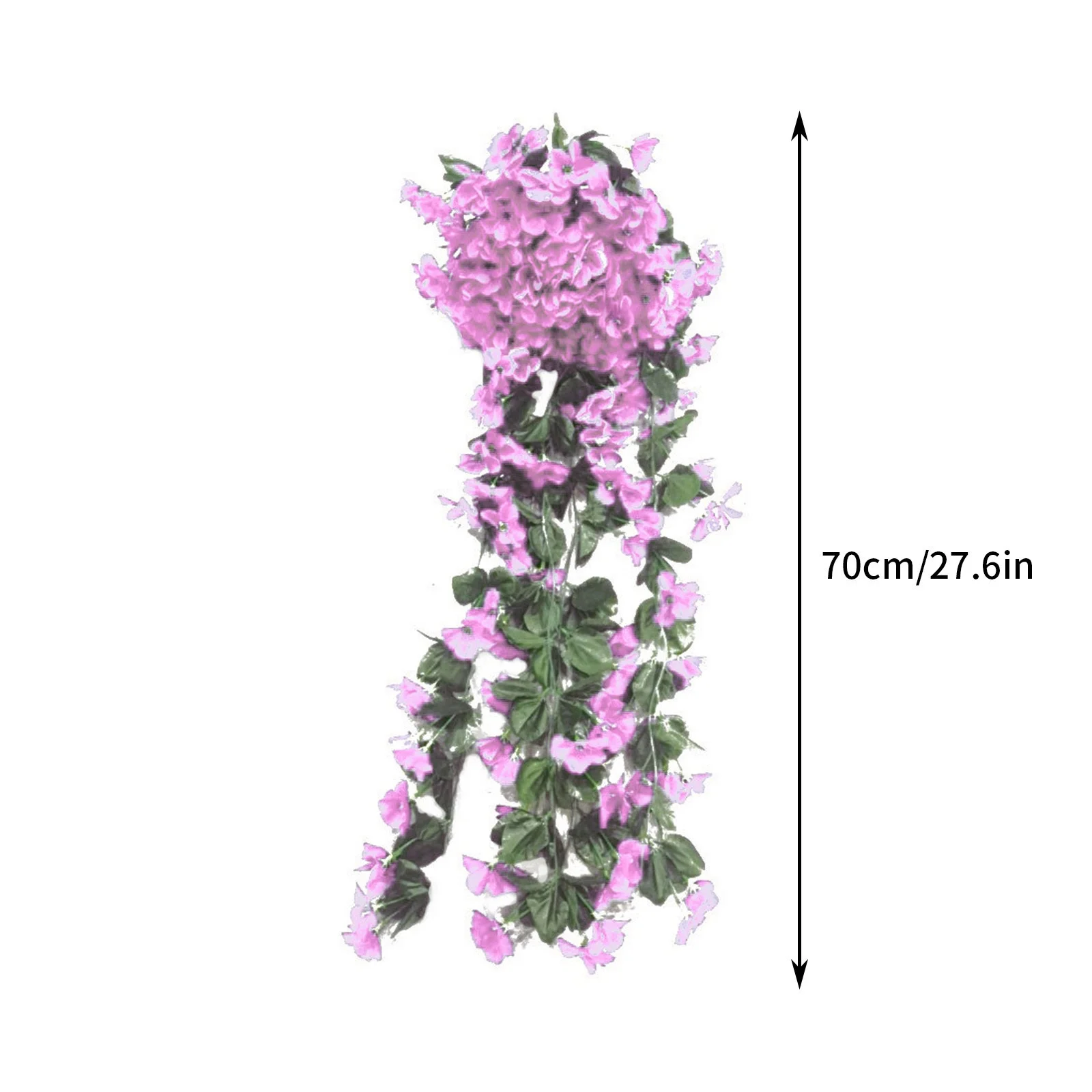 Fake Flower, Hanging Flowers Artificial Violet Flower Wall Wisteria Basket Hanging Garland Flowers Fake Silk Orchid