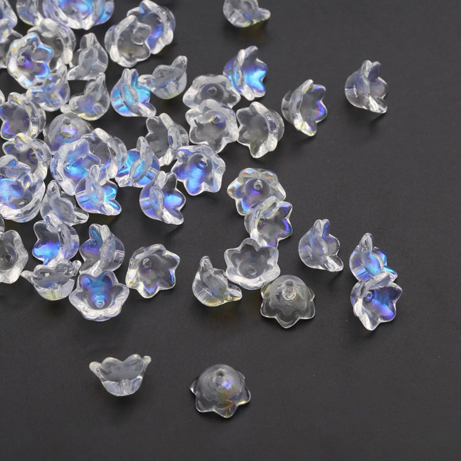 Ash Gourd 100PC Bell Stamen Flower Heart Flower Cap Flower DIY Decorative Ornament Material 12mm