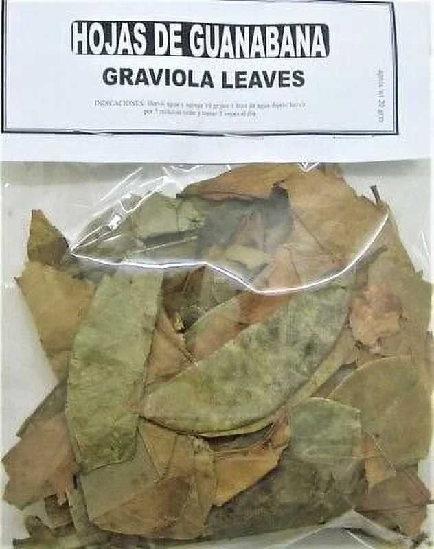 Hojas de Guanabana (Graviola/Soursop Leaves) Dried, 30 Grams (About 2/3 Ounce)